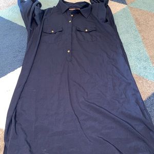 Navy shirt dress